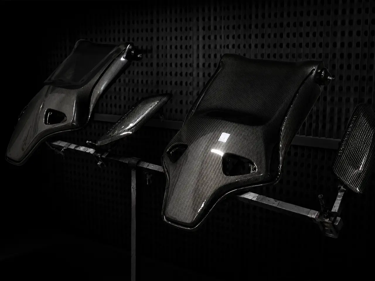 Carbon-effect hydro-dipped Audi seat backs, AutoPerfect Stone