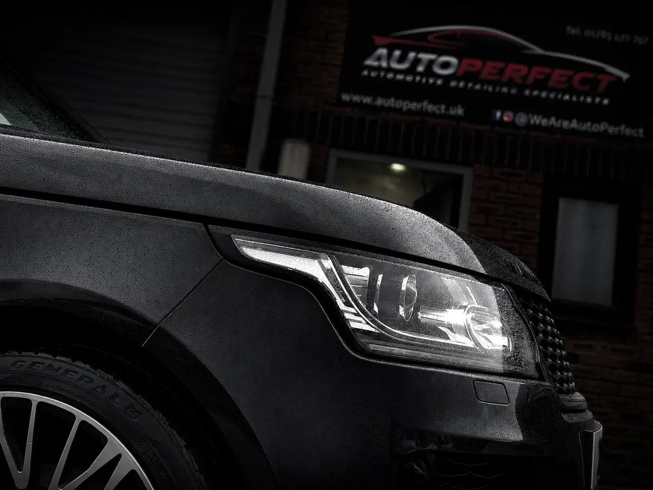 Range Rover outside the AutoPerfect unit in Stone, Staffordshire