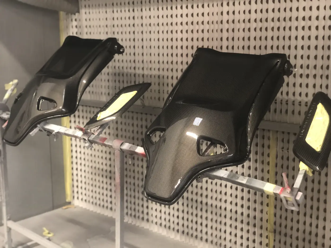 Carbon fibre Audi seat backs finished by AutoPerfect, Stone